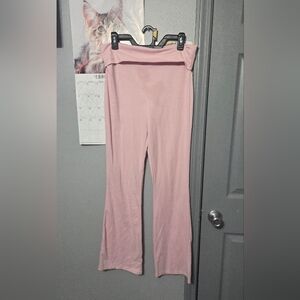Forever 21 Baby Pink Foldover Leggings